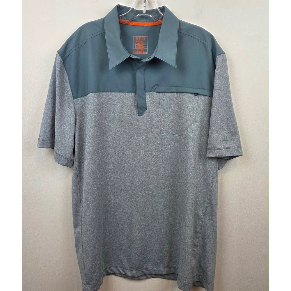 5.11 Tactical Mens XL Short Sleeve Polo Shirt Two Tone Performance